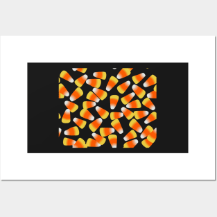 Candy Corn Tile (Black) Posters and Art